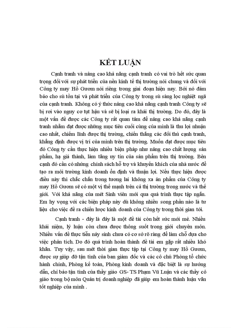 image for page Một số giải pháp nhằm nâng cao khả năng cạnh tranh của Công ty may Hồ Gươm