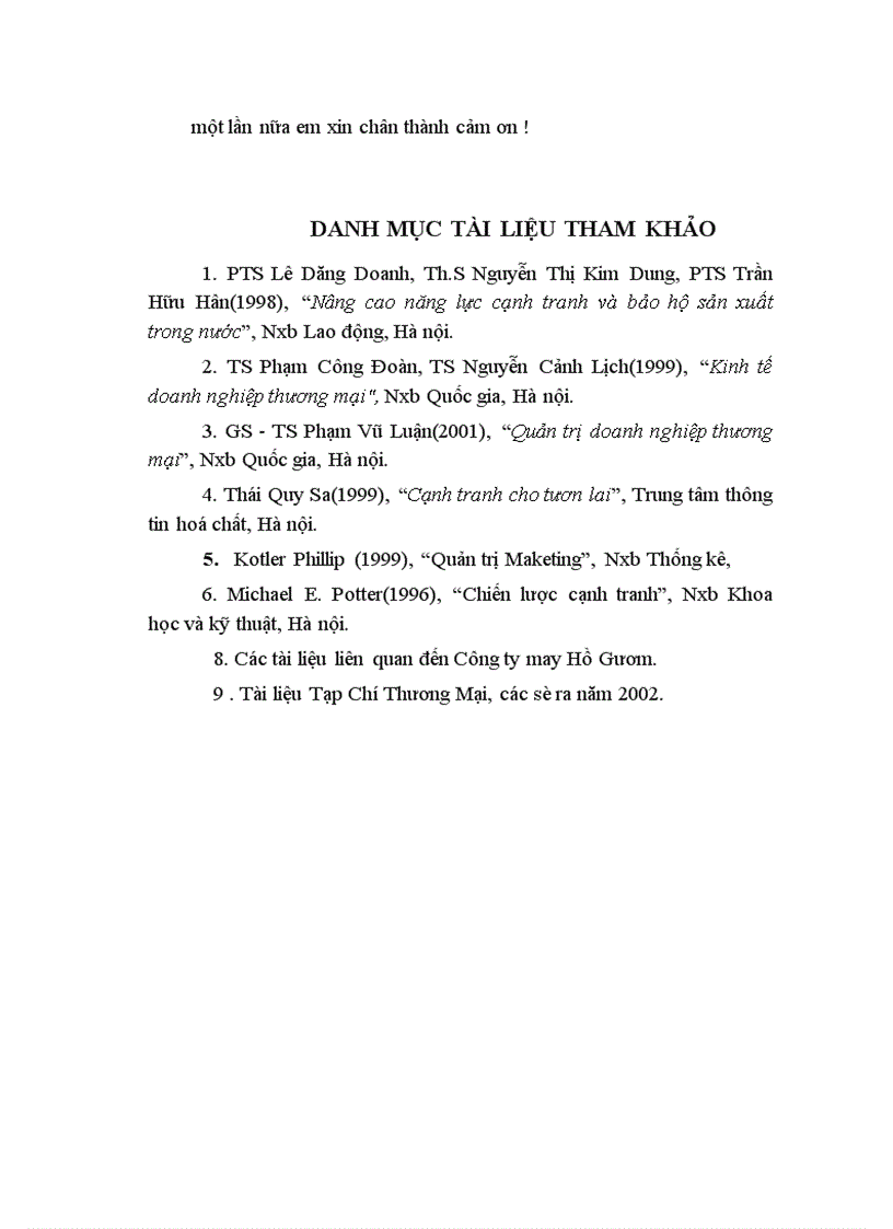 image for page Một số giải pháp nhằm nâng cao khả năng cạnh tranh của Công ty may Hồ Gươm