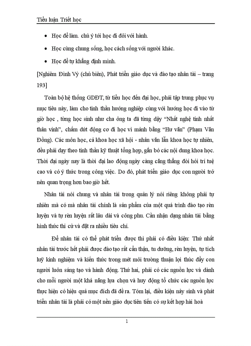 image for page Tiểu luận triết học 1