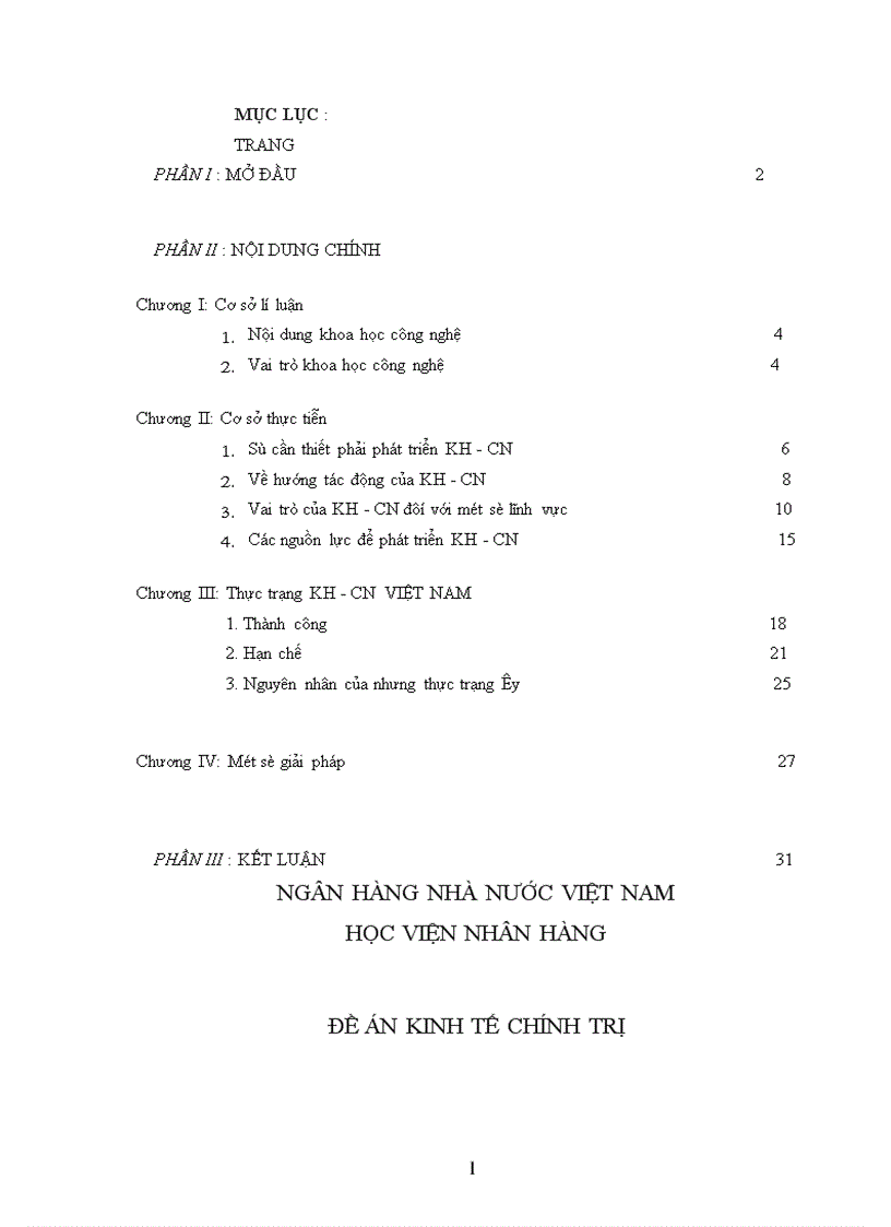 image for page Vai trò của khoa học công nghệ trong quá trình công nghiệp hoá hiện đại hoá ở nước ta 1