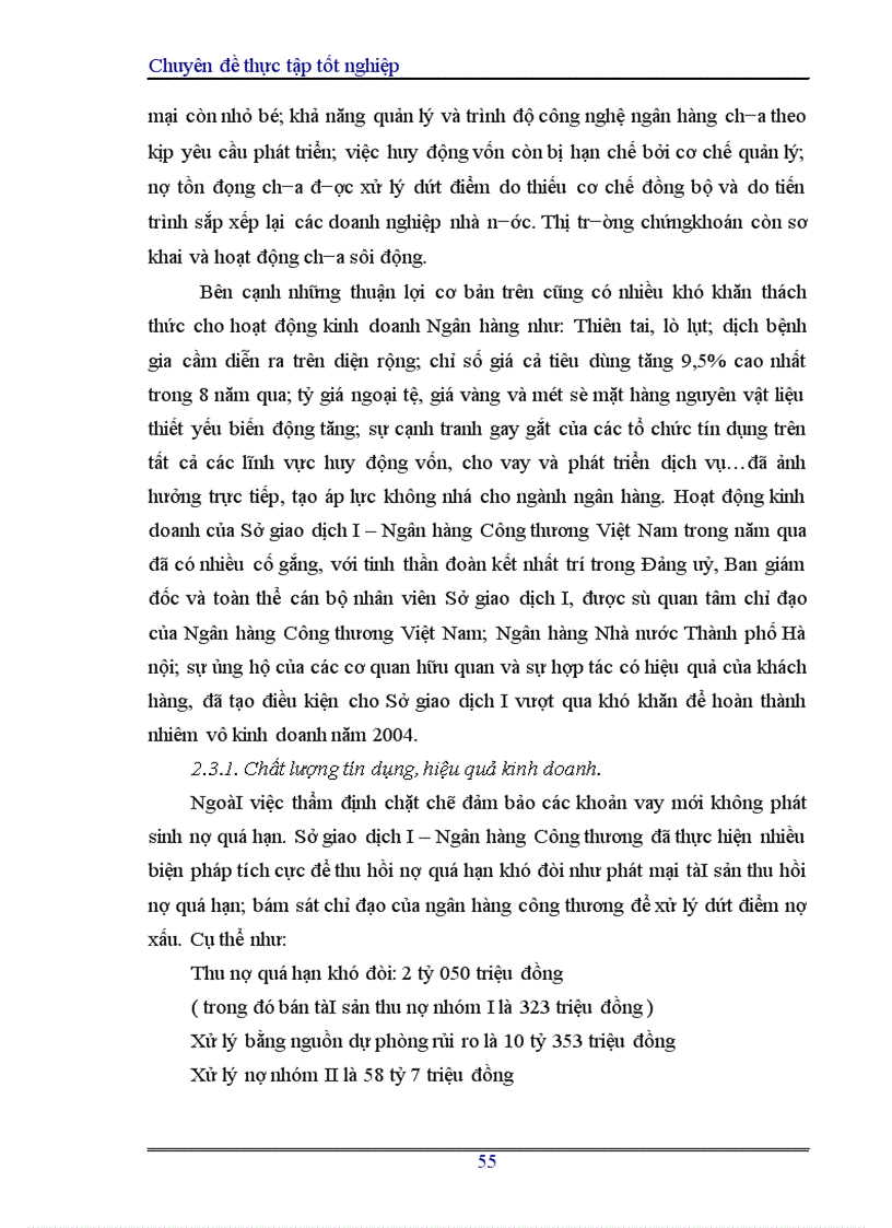 image for page Hoàn thiện nghiệp vụ cho vay của Sở giao dịch I Ngân hàng Công thương Việt Nam 1