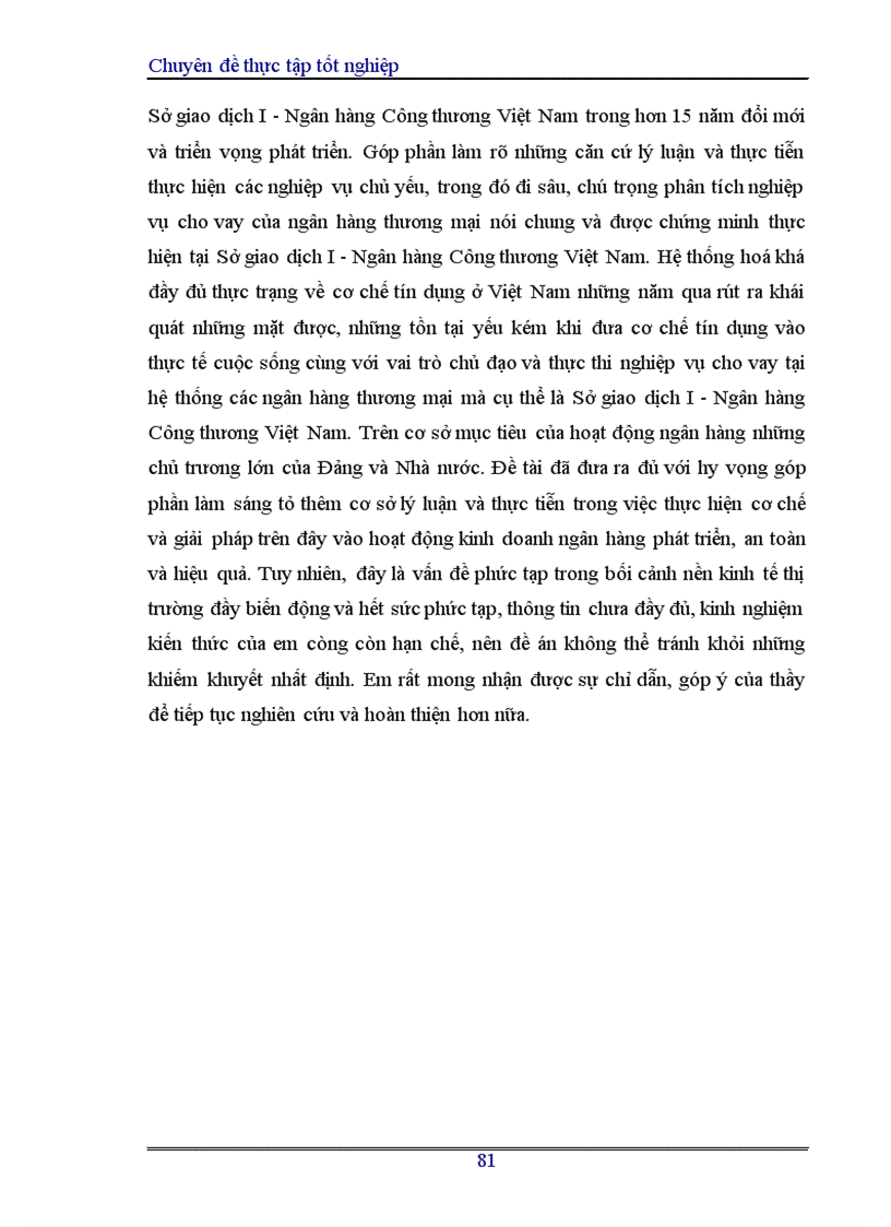 image for page Hoàn thiện nghiệp vụ cho vay của Sở giao dịch I Ngân hàng Công thương Việt Nam 1