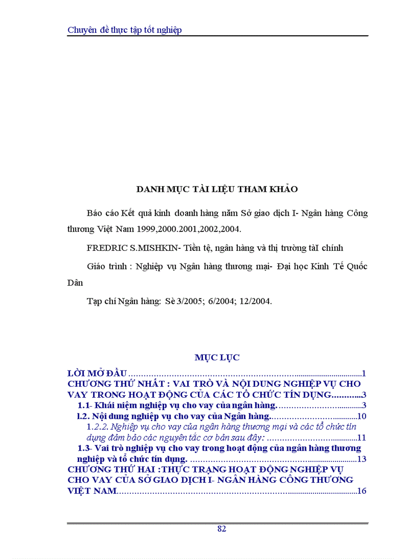 image for page Hoàn thiện nghiệp vụ cho vay của Sở giao dịch I Ngân hàng Công thương Việt Nam 1