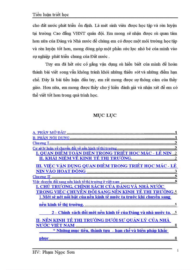 image for page Vận dụng quan điểm trong triết học Mác Lê Nin để phân tích quá trình chuyển đổi sang nền kinh tế thị trường ở Việt Nam