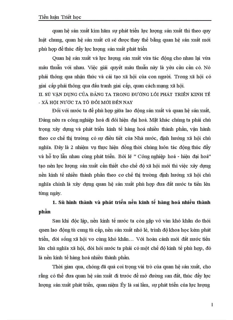 image for page Vận dụng quan điểm triết học Mác xít về quy luật quan hệ sản xuất phải phù hợp với trình độ lực lượng sản xuất để phát triển những thành tựu hạn chế trong phát triển kinh tế xã hội của Việt Nam trong giai đoạn từ đổi mới đến nay 1