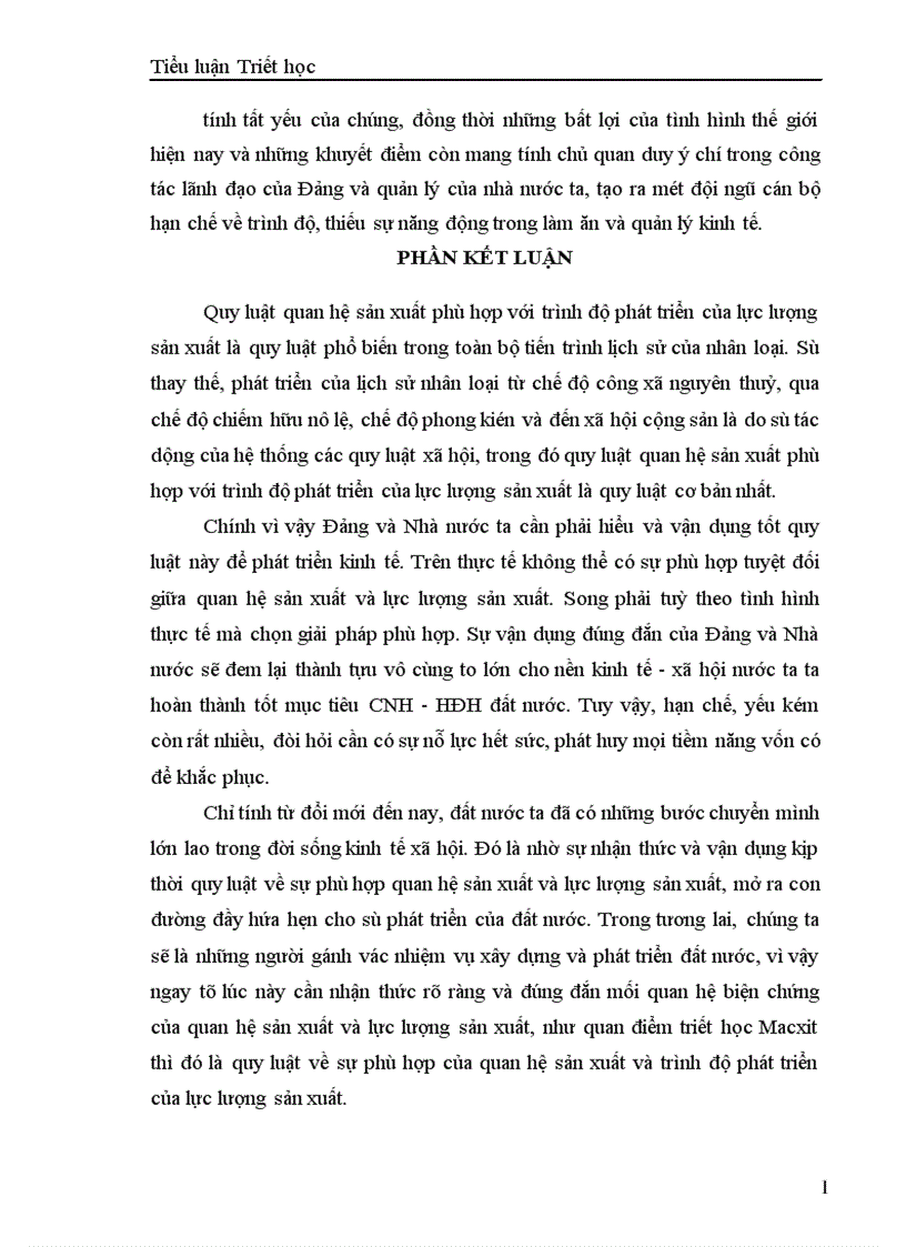 image for page Vận dụng quan điểm triết học Mác xít về quy luật quan hệ sản xuất phải phù hợp với trình độ lực lượng sản xuất để phát triển những thành tựu hạn chế trong phát triển kinh tế xã hội của Việt Nam trong giai đoạn từ đổi mới đến nay 1