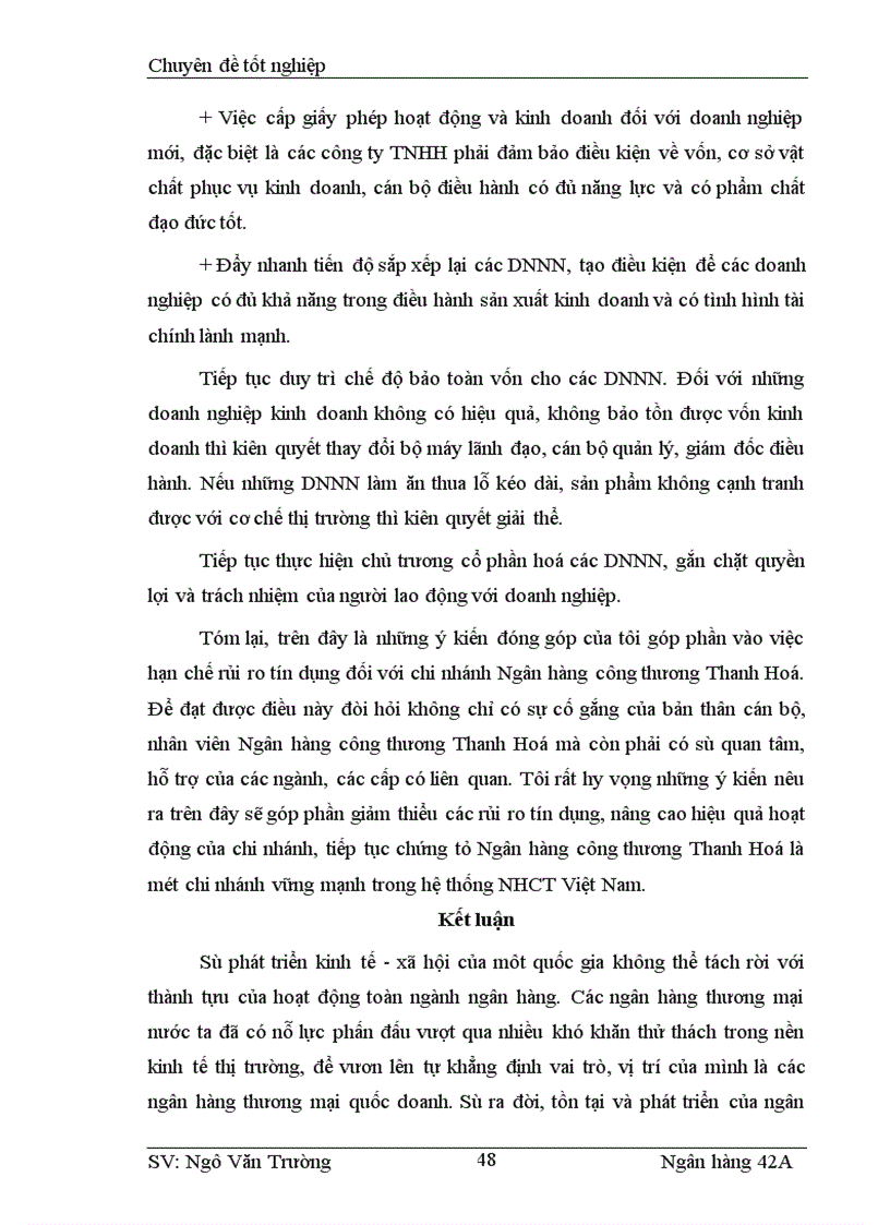 image for page Giải pháp phòng ngừa và hạn chế rủi ro trong cho vay tại ngân hàng công thương Thanh Hoá 1