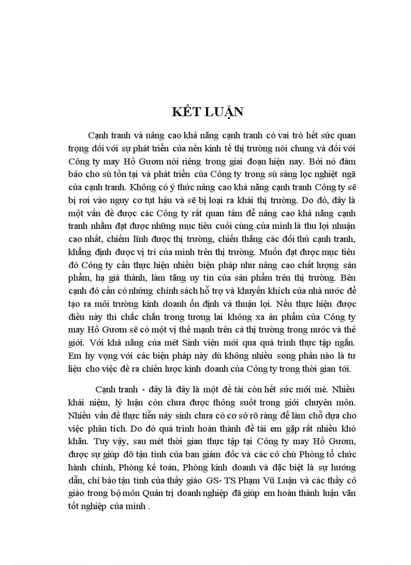 image for page Một số giải pháp nhằm nâng cao khả năng cạnh tranh của Công ty may Hồ Gươm 1