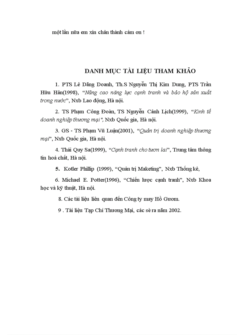 image for page Một số giải pháp nhằm nâng cao khả năng cạnh tranh của Công ty may Hồ Gươm 1