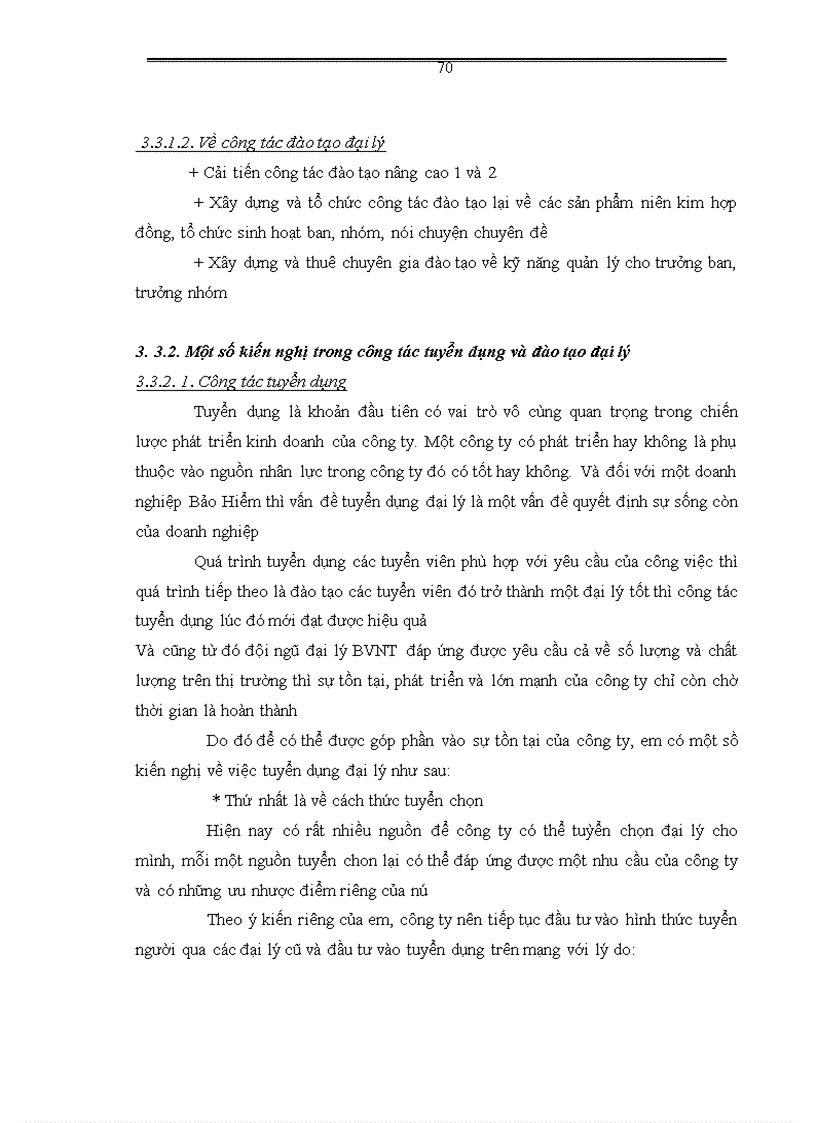 image for page Vấn đề tuyển dụng và đào tạo đại lý ở công ty Bảo Việt nhân thọ Hà Nội 1