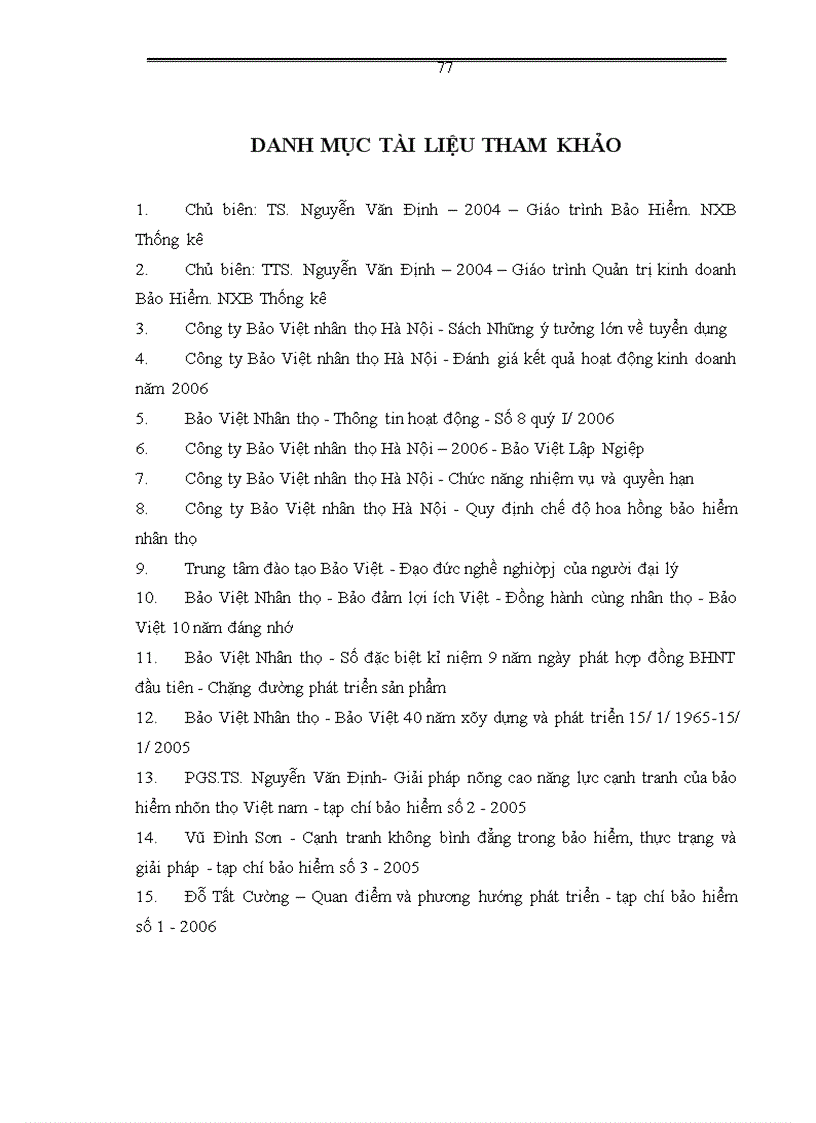 image for page Vấn đề tuyển dụng và đào tạo đại lý ở công ty Bảo Việt nhân thọ Hà Nội 1