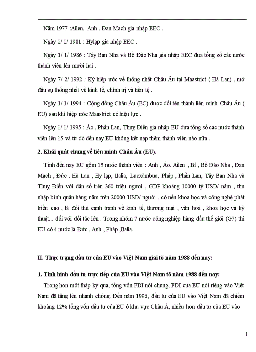image for page Thực trạng và một số giải pháp tăng cường đầu tư của EU vào Việt Nam giai đoạn từ năm 1988 đến nay