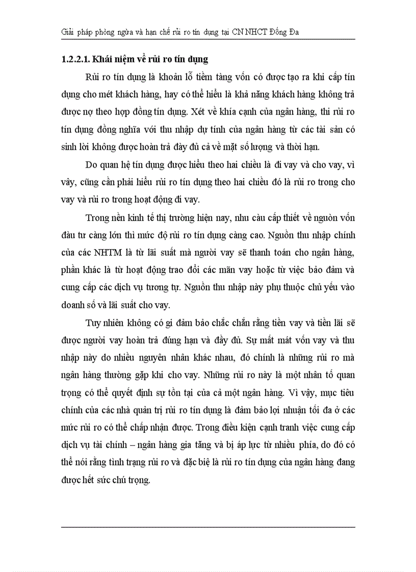 image for page Giải pháp hạn chế rủi ro tín dụng tại Chi nhánh Ngân hàng Công Thương khu vực Đống Đa 1