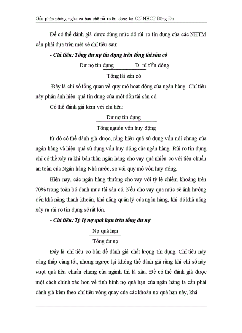 image for page Giải pháp hạn chế rủi ro tín dụng tại Chi nhánh Ngân hàng Công Thương khu vực Đống Đa 1