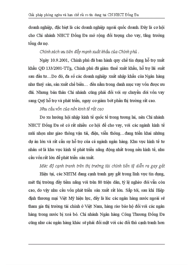 image for page Giải pháp hạn chế rủi ro tín dụng tại Chi nhánh Ngân hàng Công Thương khu vực Đống Đa 1