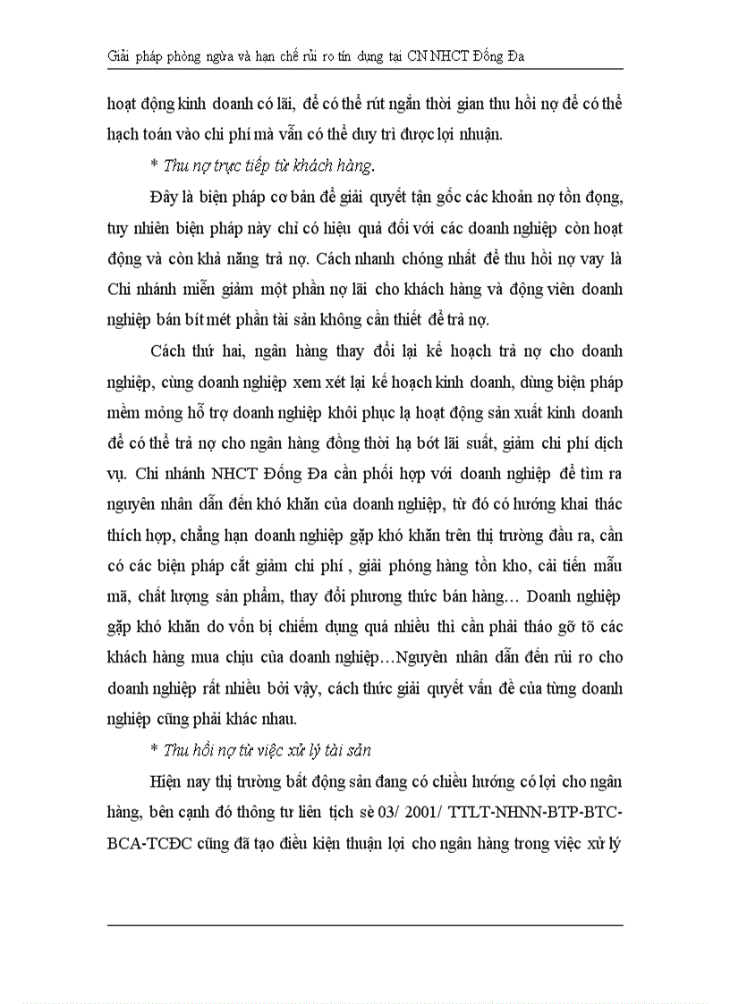 image for page Giải pháp hạn chế rủi ro tín dụng tại Chi nhánh Ngân hàng Công Thương khu vực Đống Đa 1