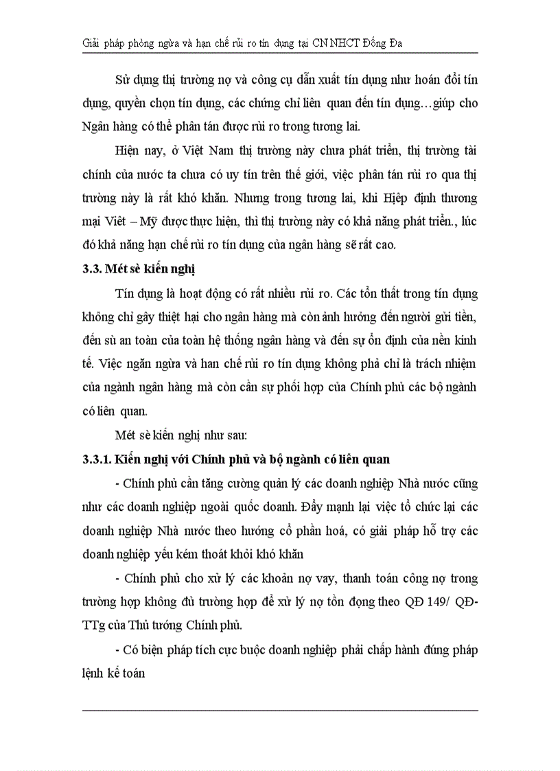 image for page Giải pháp hạn chế rủi ro tín dụng tại Chi nhánh Ngân hàng Công Thương khu vực Đống Đa 1