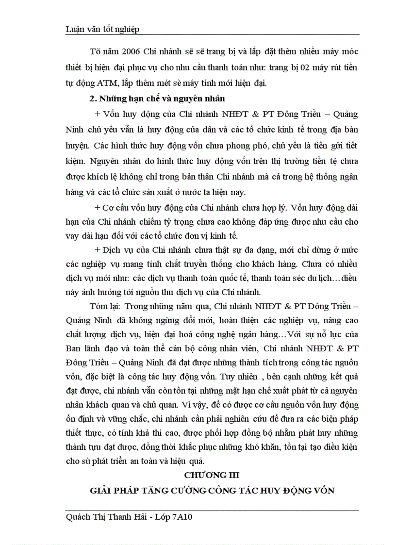 image for page Giải pháp tăng cường công tác huy động vốn tại Chi nhánh Ngân hàng Đầu tư và Phát triển Đông Triều Quảng Ninh 1