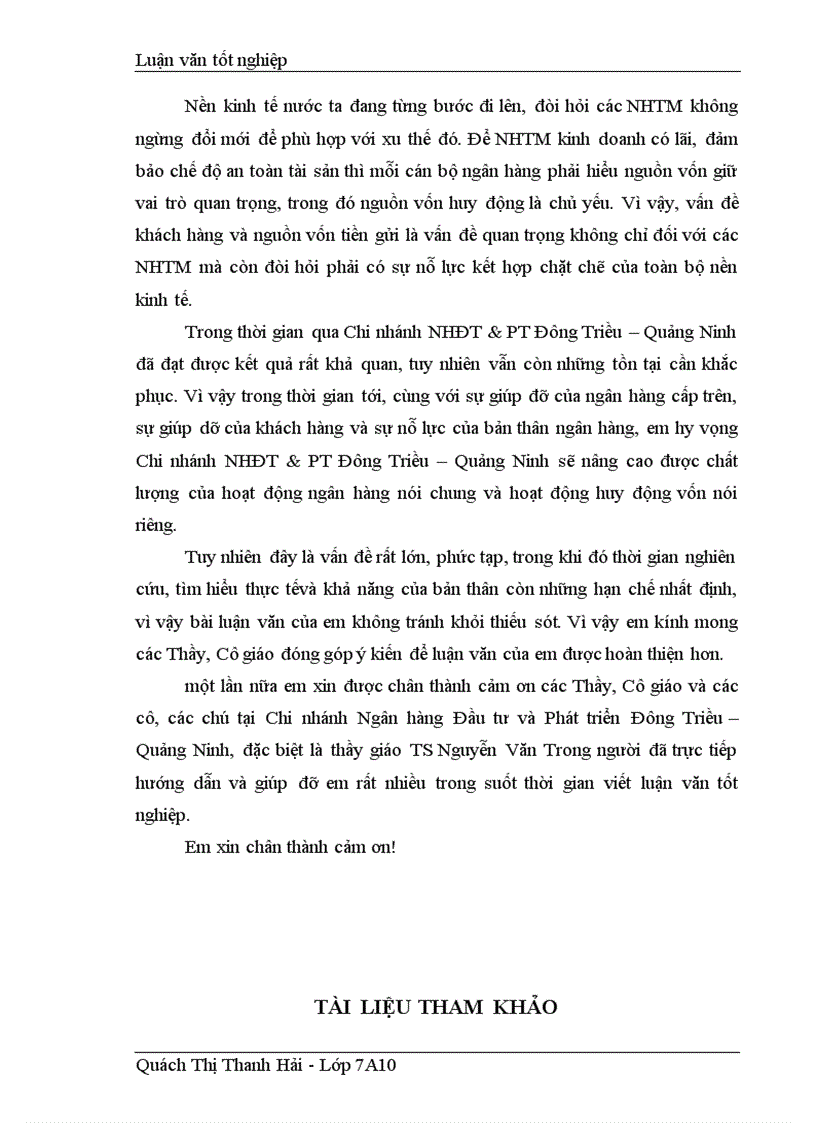 image for page Giải pháp tăng cường công tác huy động vốn tại Chi nhánh Ngân hàng Đầu tư và Phát triển Đông Triều Quảng Ninh 1