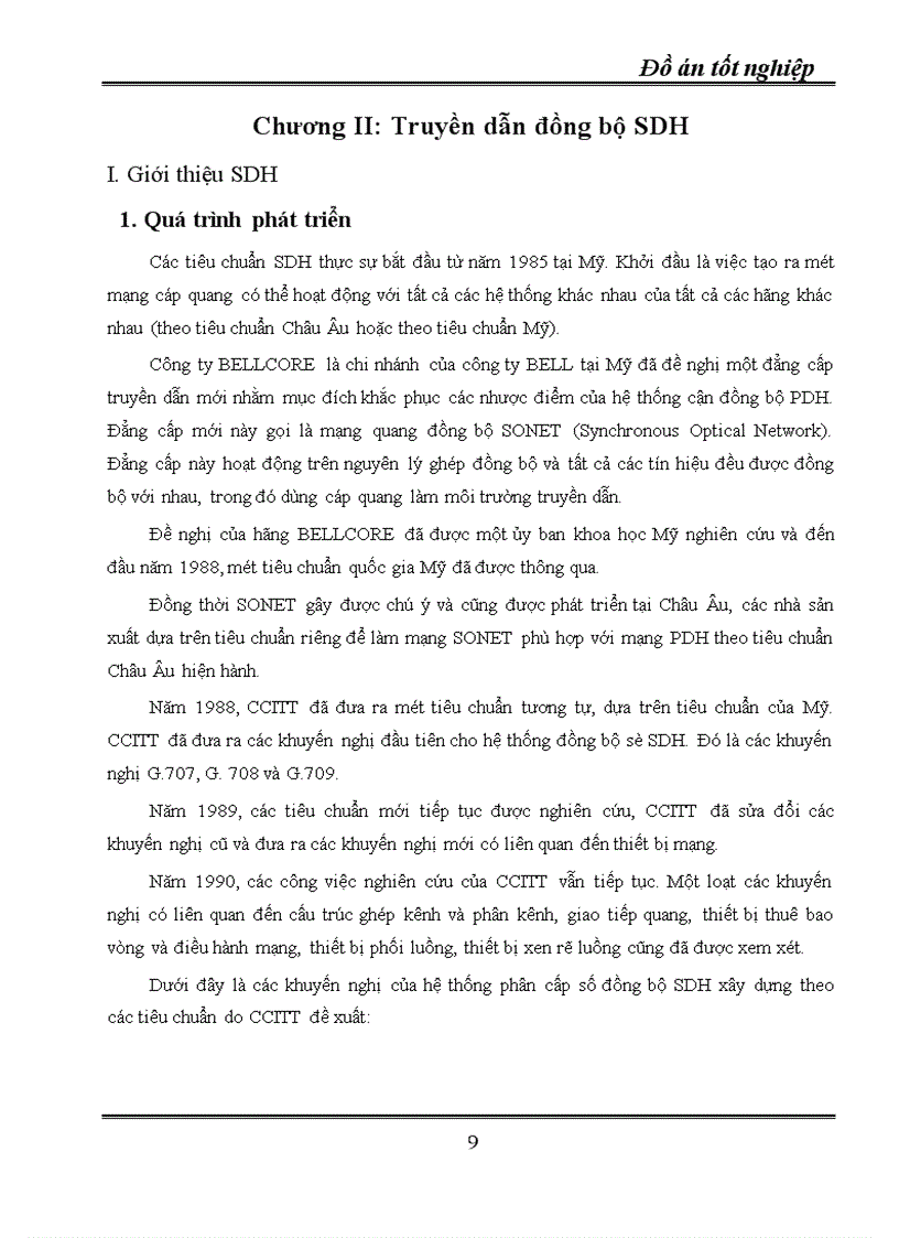 image for page Kỹ thuật truyền dẫn đồng bộ SDH ứng dụng kỹ thuật truyền dẫn SDH vào mạng cáp quang Hà Nội