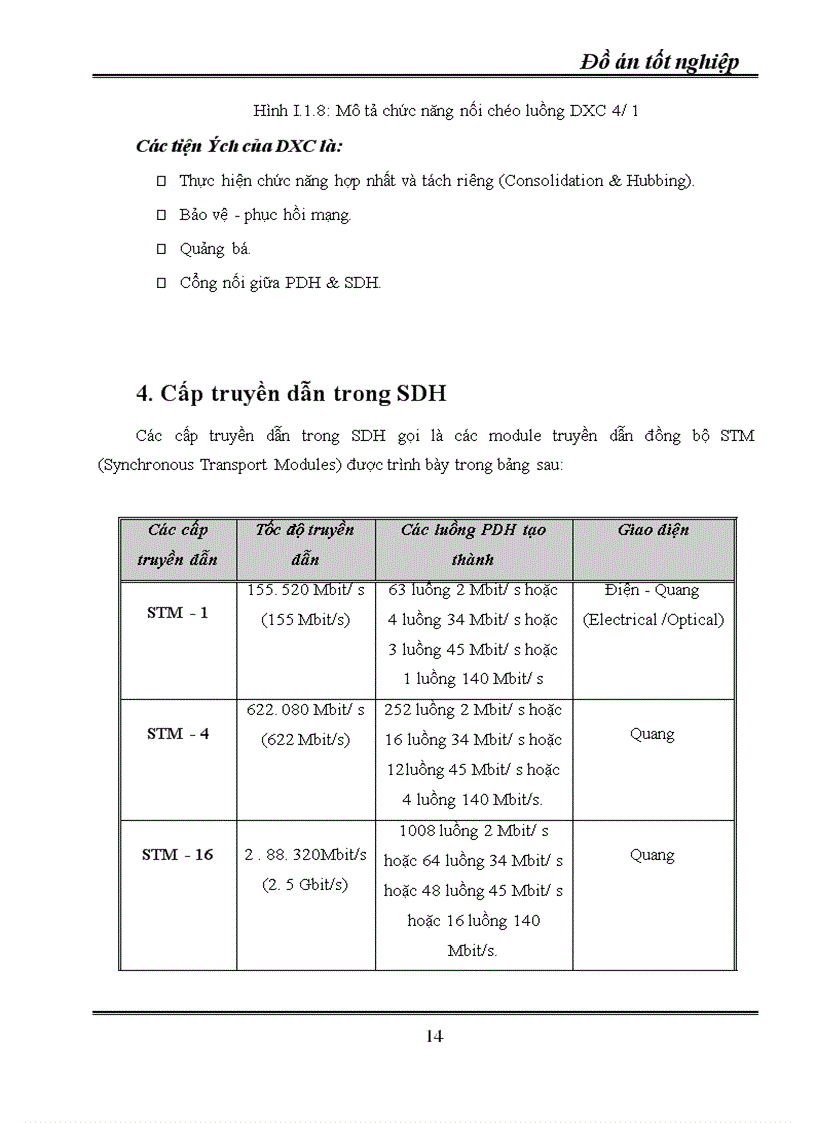 image for page Kỹ thuật truyền dẫn đồng bộ SDH ứng dụng kỹ thuật truyền dẫn SDH vào mạng cáp quang Hà Nội