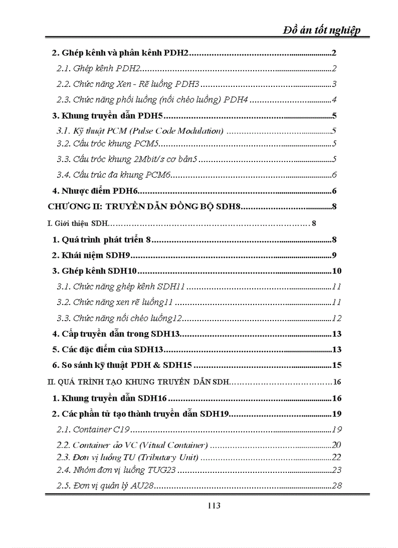 image for page Kỹ thuật truyền dẫn đồng bộ SDH ứng dụng kỹ thuật truyền dẫn SDH vào mạng cáp quang Hà Nội