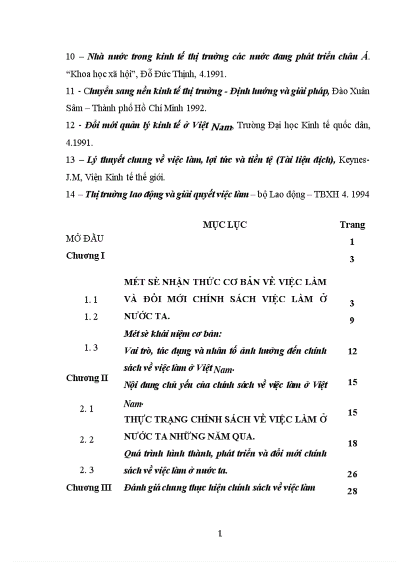 image for page Thực trạng chính sách về việc làm ở nước ta