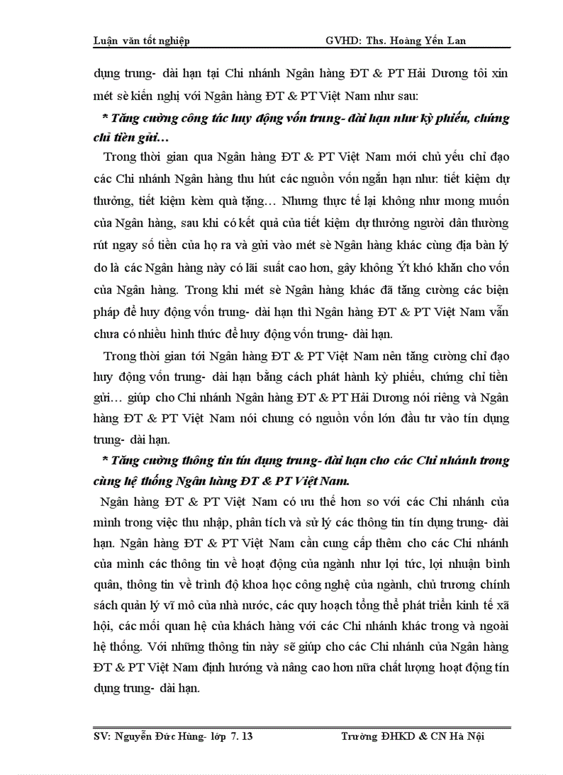 image for page Một số giải pháp nâng cao chất lượng tín dụng trung dài hạn tại Chi nhánh Ngân hàng ĐT PT Hải Dương 1