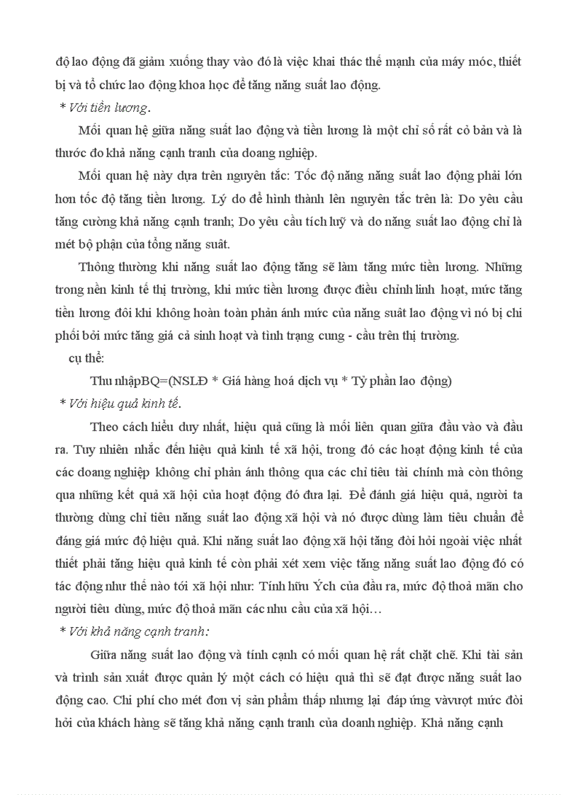 Năng suất lao động và những giải pháp nhằm nâng cao năng suất lao động 1