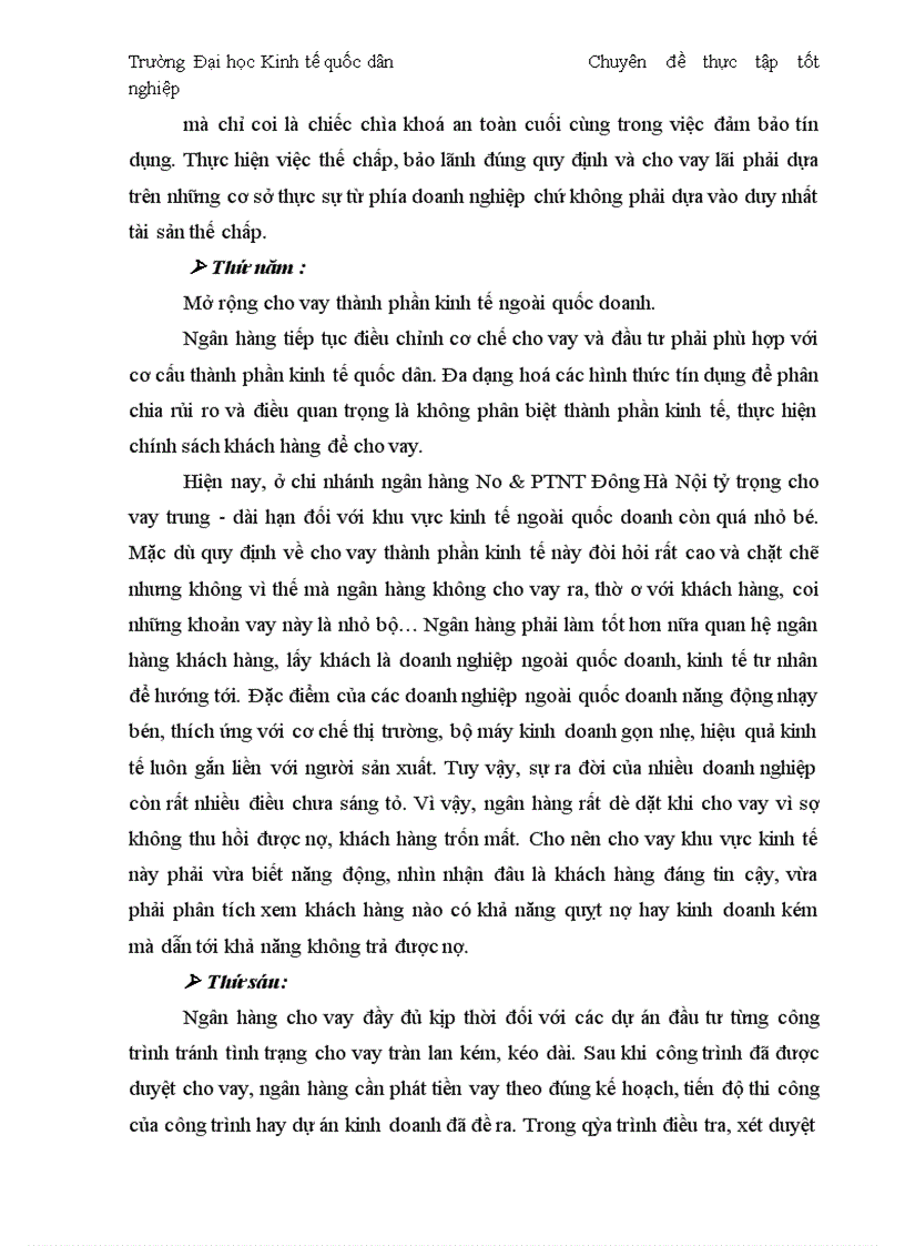 image for page Thực trạng và giải pháp đối với tín dụng trung dài hạn tại chi nhánh Ngân Hàng No PTNT Đông Hà Nội 1