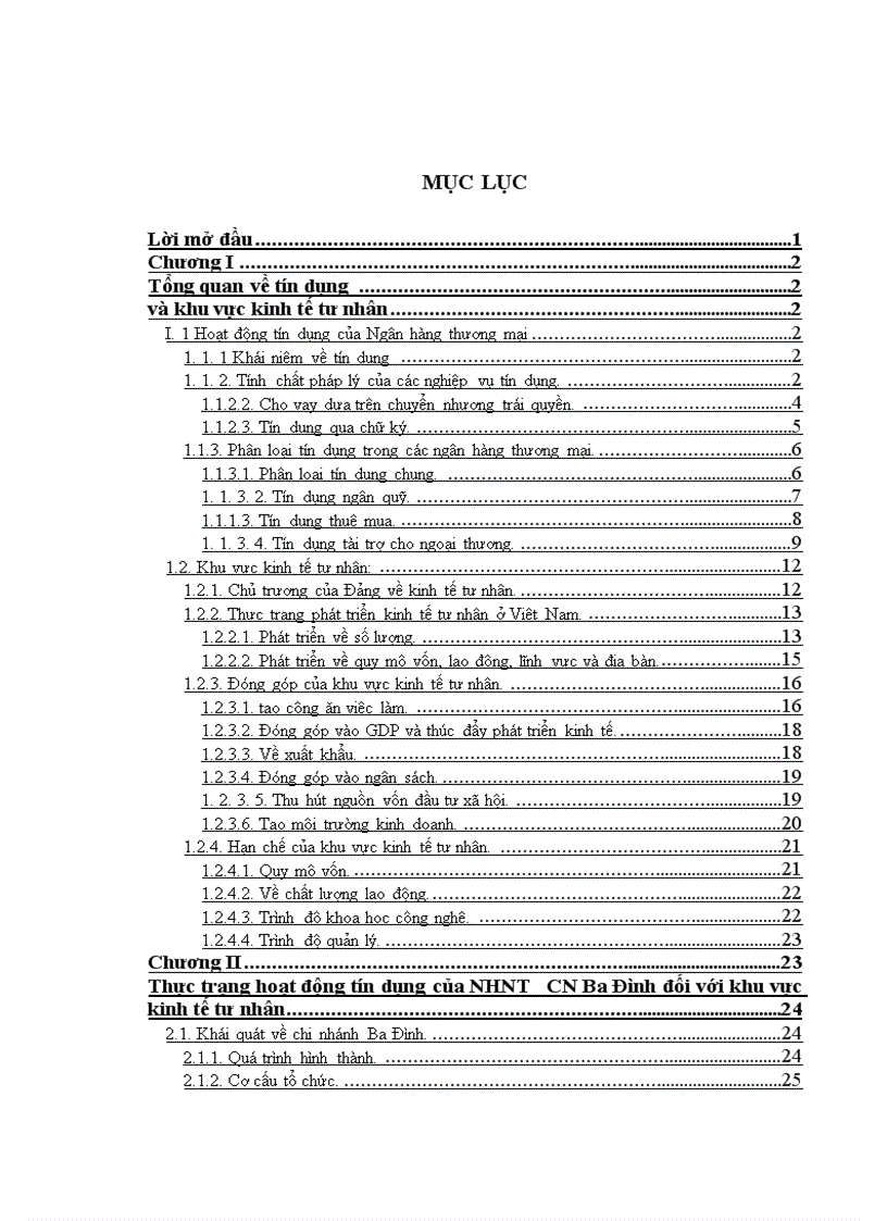 image for page Mở rộng hoạt động tín dụng đối với khu vực kinh tế tư nhân của ngân hàng ngoại thương nội chi nhánh Ba Đình 1