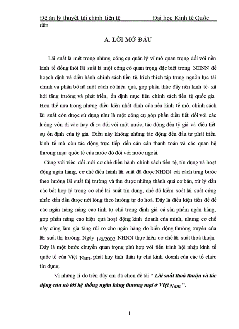 image for page Lãi suất thoả thuận và tác động của nó tới hệ thống ngân hàng thương mại ở Việt Nam