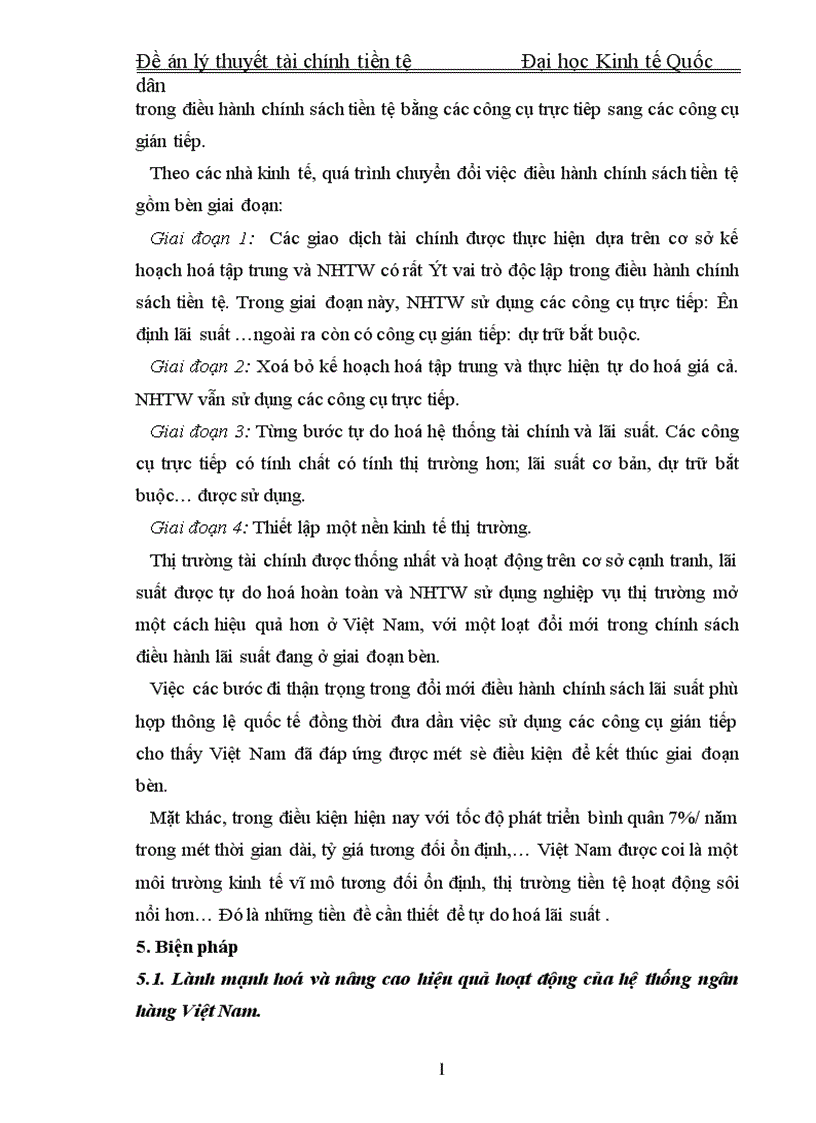 image for page Lãi suất thoả thuận và tác động của nó tới hệ thống ngân hàng thương mại ở Việt Nam