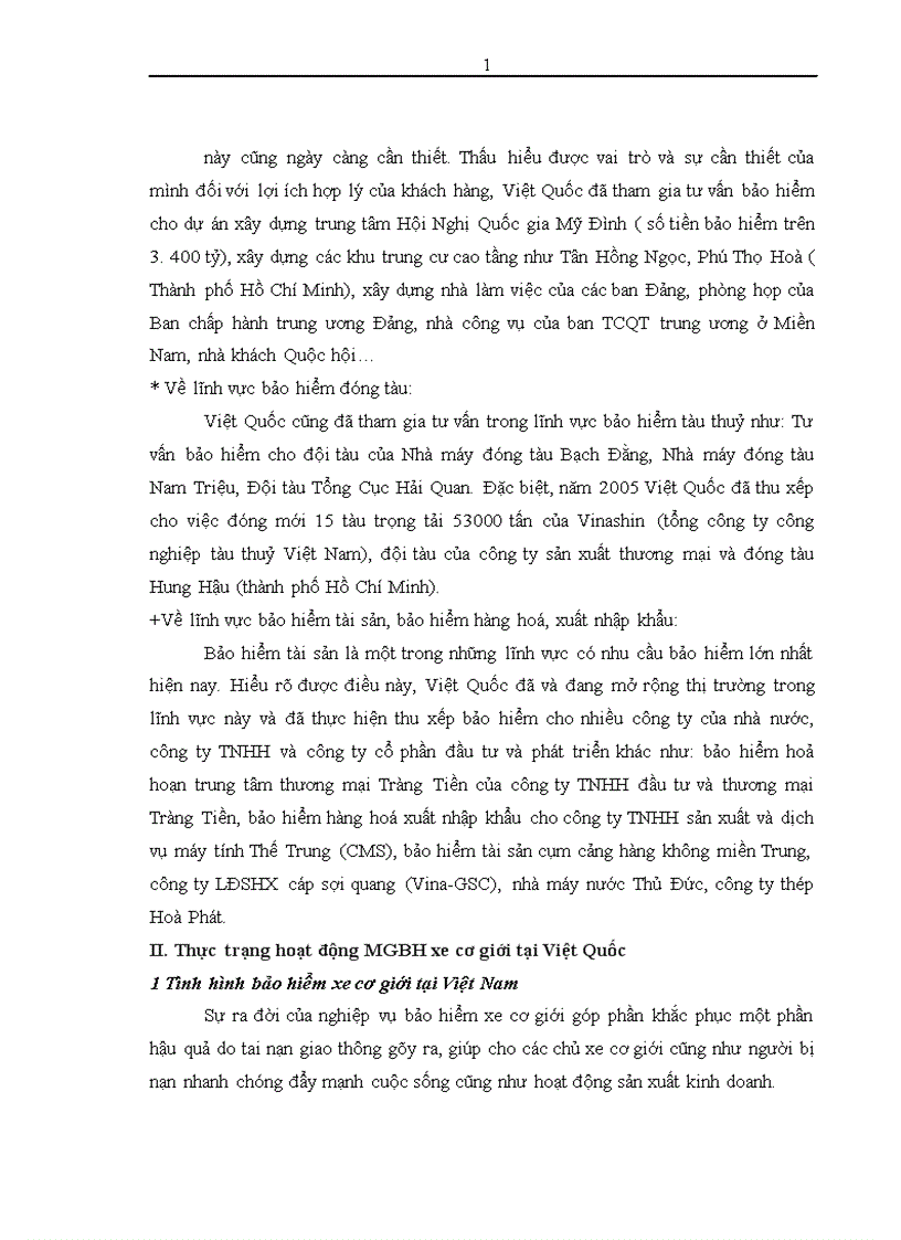 image for page Thực trạng hoạt động môi giới bảo hiểm xe cơ giới tại Công ty cổ phần môi giới bảo hiểm Việt Quốc 1