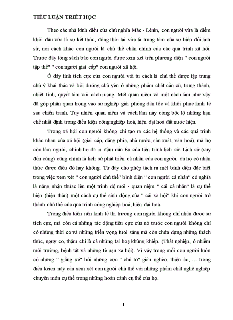 image for page Lý luận của chủ nghĩa Mác về con người và vấn đề con người trong sự nghiệp công nghiệp hoá hiện đại hoá đất nước 1