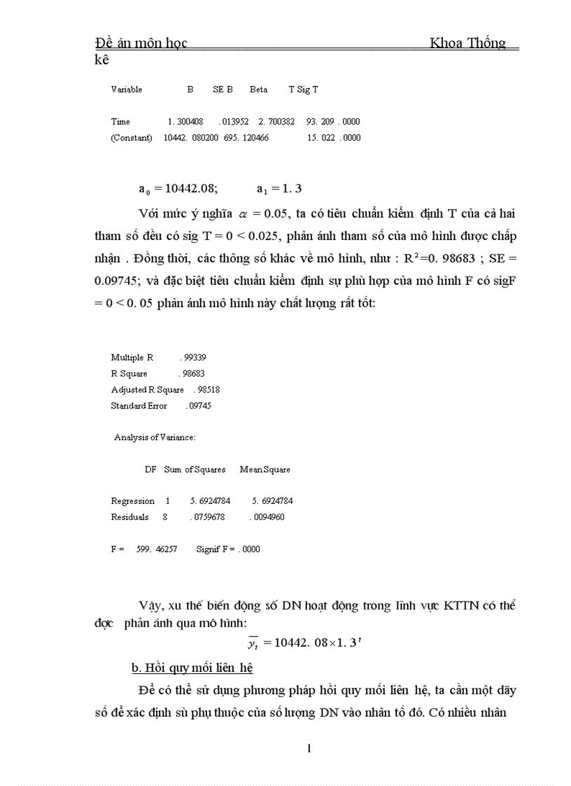 image for page Vận dụng phương pháp dãy số thời gian trong thống kê để phân tích sự tăng quy mô số doanh nghiệp thuộc khu vực kinh tế tư nhân 10 năm qua 1999 2004 và dự báo đến năm 2007