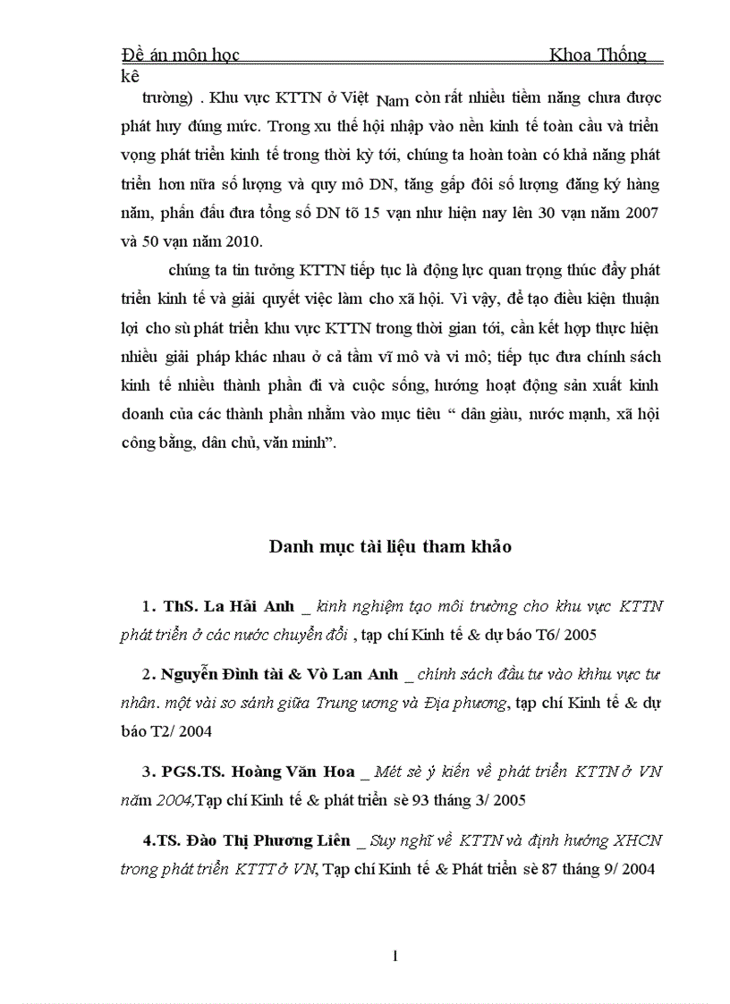 image for page Vận dụng phương pháp dãy số thời gian trong thống kê để phân tích sự tăng quy mô số doanh nghiệp thuộc khu vực kinh tế tư nhân 10 năm qua 1999 2004 và dự báo đến năm 2007