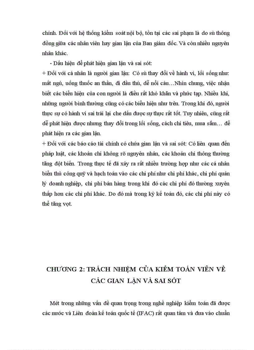 image for page Gian lận và sai sót với trách nhiệm của kiểm toán viên trong kiểm toán 1