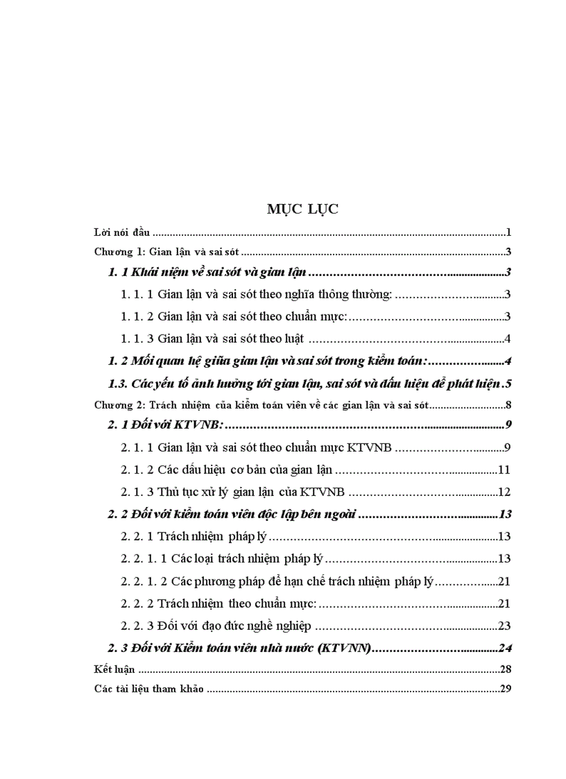 image for page Gian lận và sai sót với trách nhiệm của kiểm toán viên trong kiểm toán 1