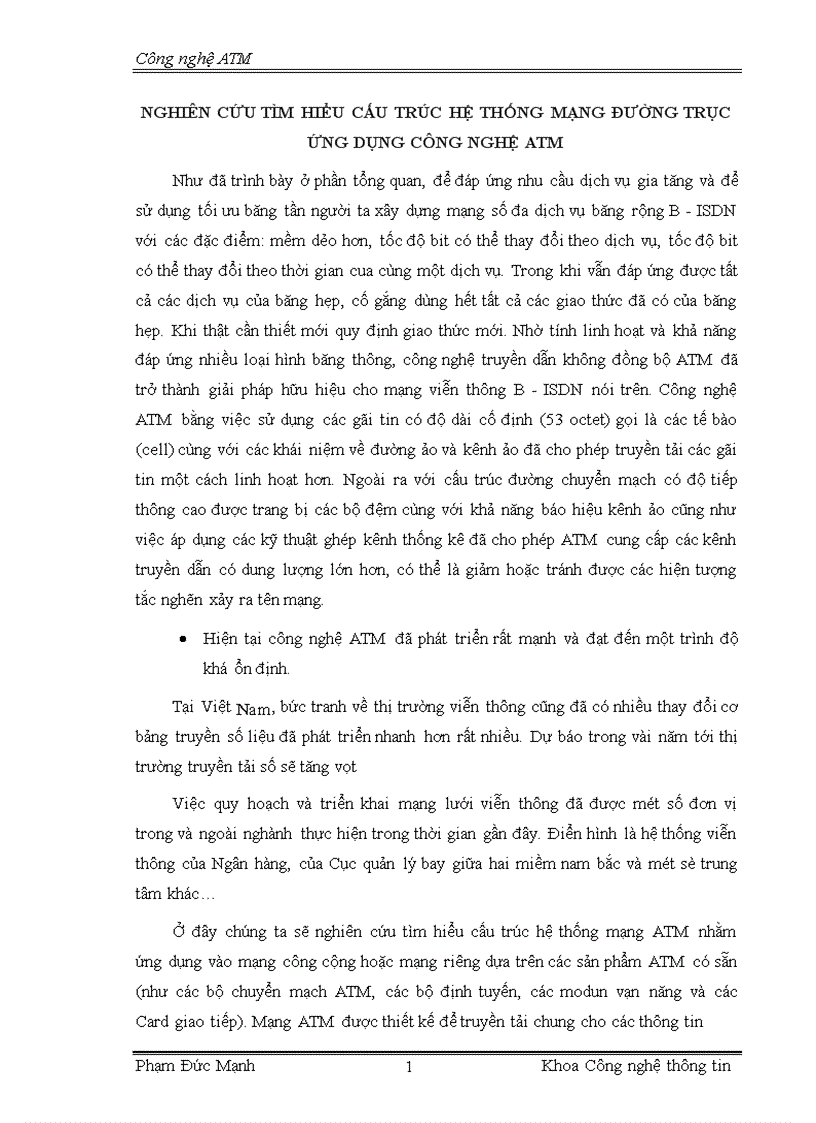 image for page Tổng quan về công nghệ ATM