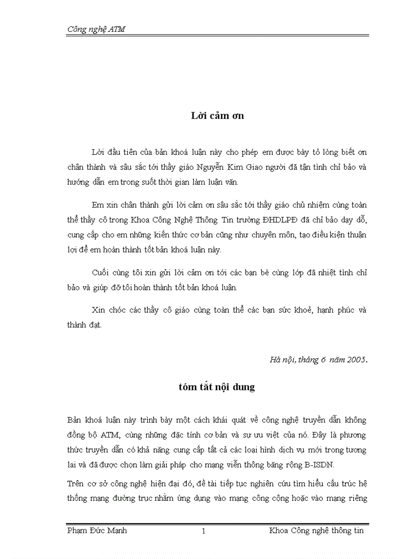 image for page Tổng quan về công nghệ ATM