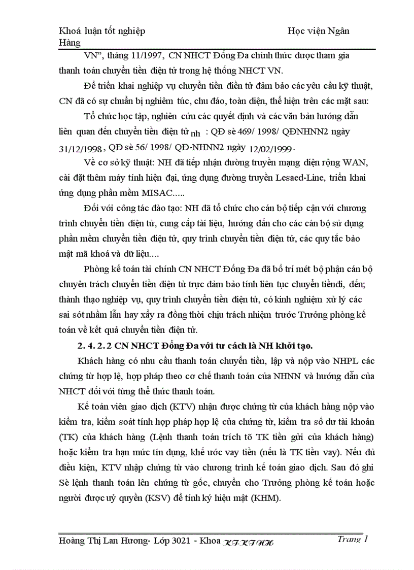 image for page Giải pháp nhằm nâng cao chất lượng công tác thanh toán chuyển tiền điện tử tại Chi nhánh Ngân hàng Công thương Đống Đa Hà Nội 1