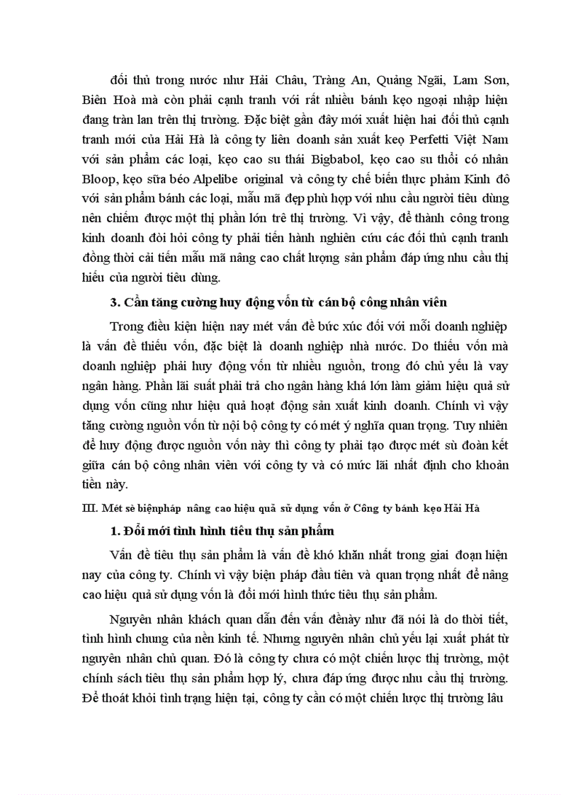 image for page Một số giải pháp cho vấn đề huy động và sử dụng vốn có hiệu quả tại Công ty bánh kẹo Hải Hà 1
