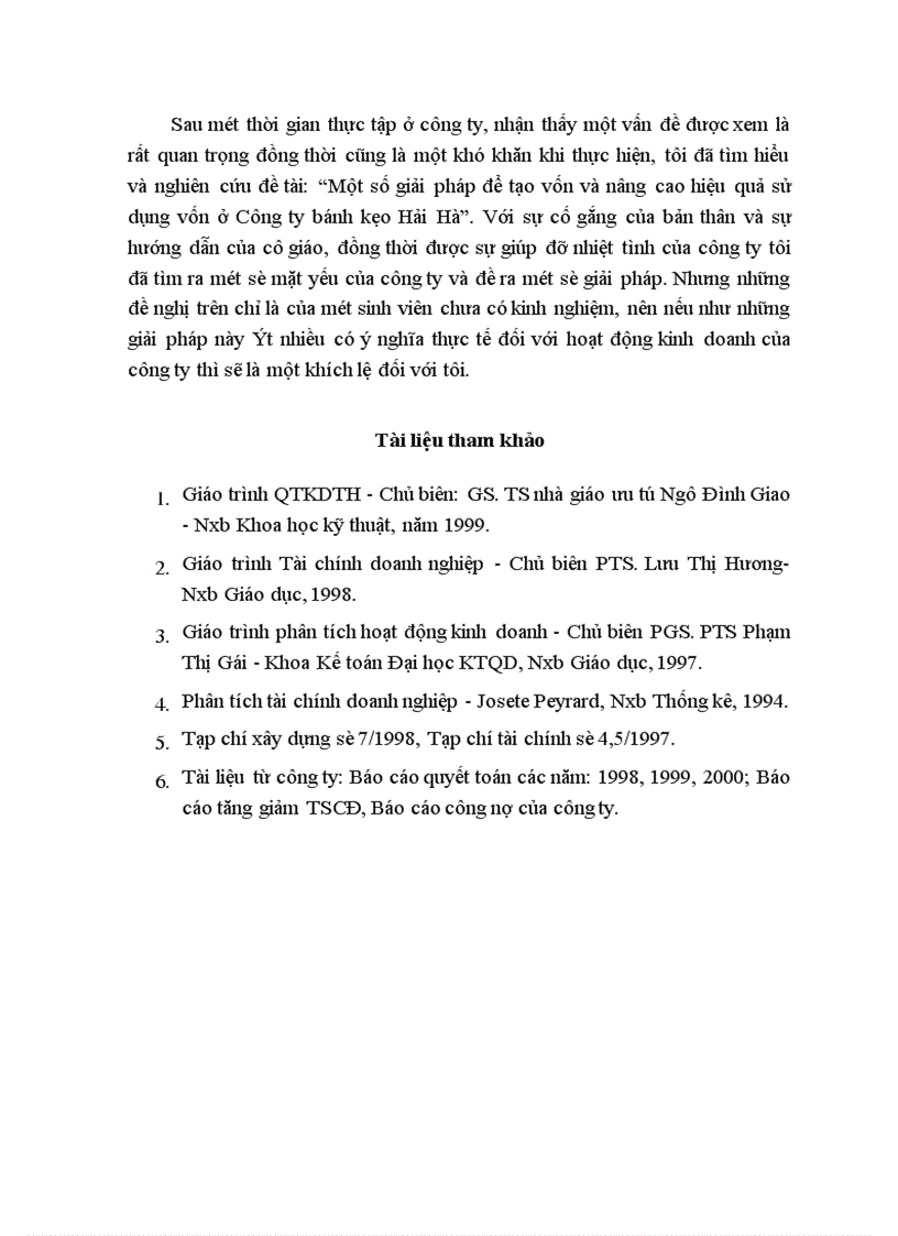 image for page Một số giải pháp cho vấn đề huy động và sử dụng vốn có hiệu quả tại Công ty bánh kẹo Hải Hà 1