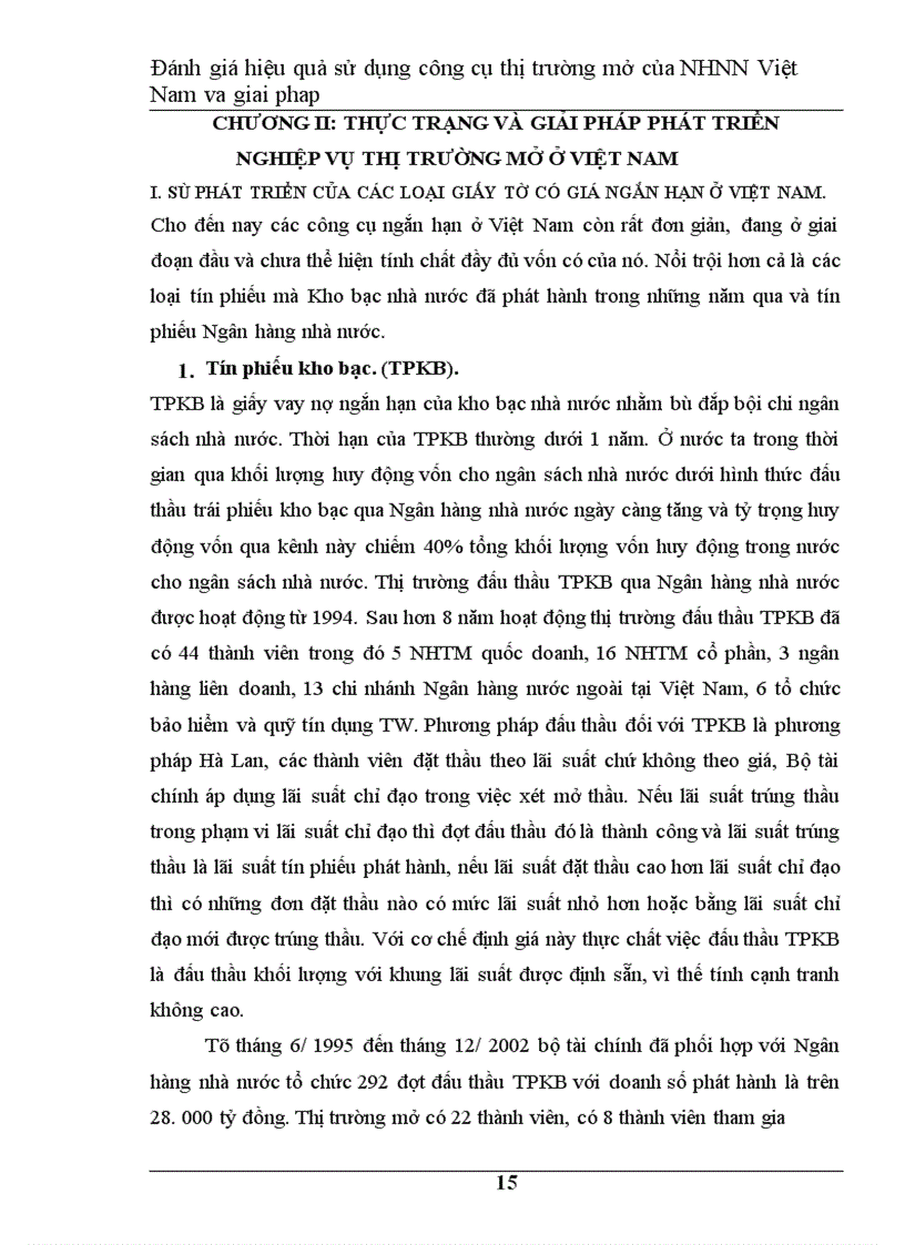 image for page Đánh giá hiệu quả hoạt động nghiệp vụ thị trường mở của Ngân Hàng Nhà Nước Việt Nam và giải pháp 1