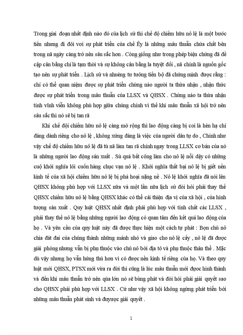image for page Qua lịch sử phát triển của 3 phương thức sản xuất trước CNTB chứng minh quy luật QHSX phải phù hợp với tính chất và trình độ phát triển của LLSX 1