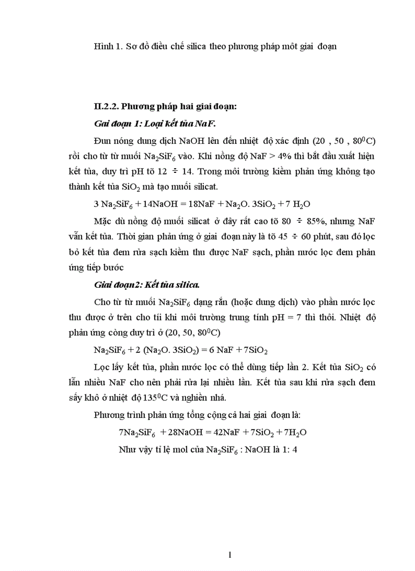 image for page Điều chế SiO2 đi từ axit Na2SiF6 là phế thải của Công ty Supe phốt phát và Hoá chất Lâm Thao 1