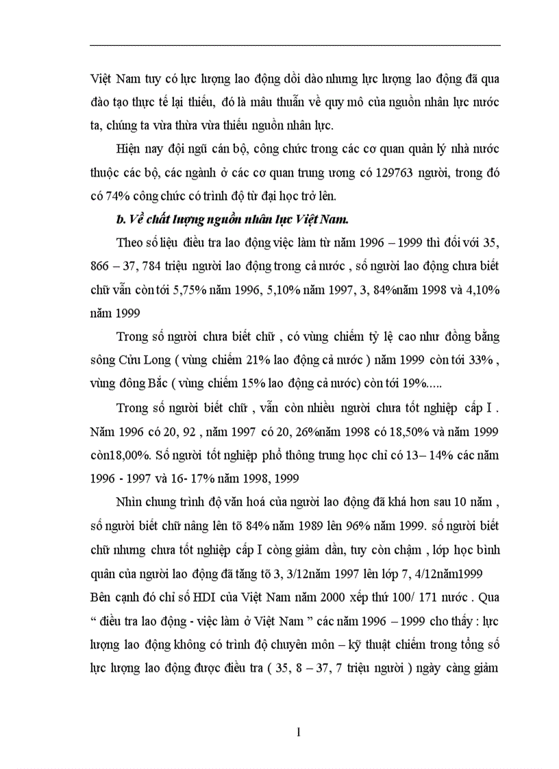 image for page Thực trạng và giải pháp để nâng cao hiệu quả của đào tạo và sử dụng nguồn nhân lực phục vụ cho sự nghiệp công nghiệp hoá hiện đại hoá ở Việt Nam 1
