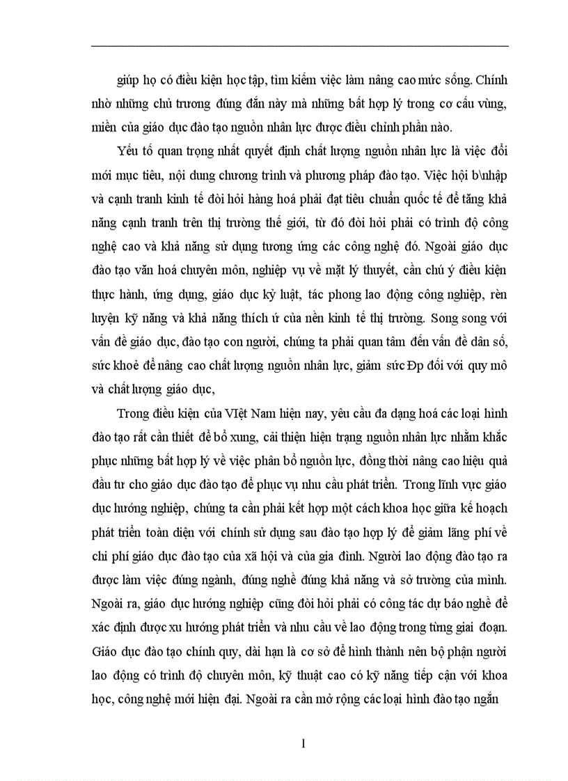 image for page Thực trạng và giải pháp để nâng cao hiệu quả của đào tạo và sử dụng nguồn nhân lực phục vụ cho sự nghiệp công nghiệp hoá hiện đại hoá ở Việt Nam 1