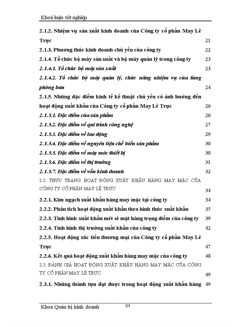 image for page Một số giải pháp nhằm thúc đẩy hoạt động xuất khẩu hàng may mặc tại Công ty cổ phần May Lê Trực